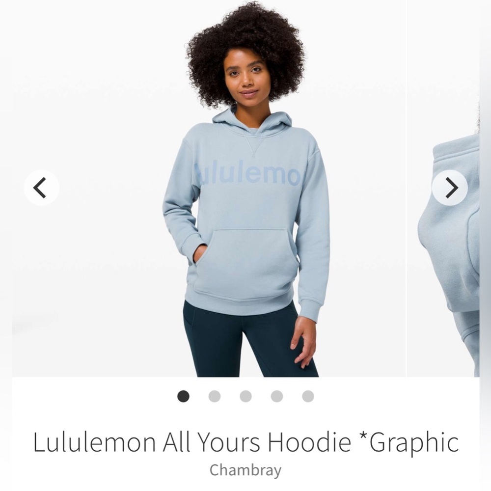 Lululemon All Yours‎ Hoodie *Graphic
Chambray size 8